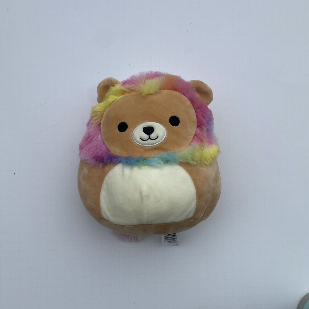Squishmallow Kellytoy Leonard the Rainbow Mane Lion 8” Plush 2021